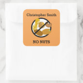 Aangepaste kleur moer allergie gepersonaliseerde K Vierkante Sticker (Tas)