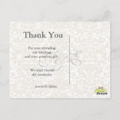 Aangepaste kleur/monogram Dank u briefkaarten (Achterkant)