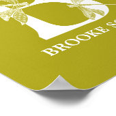 Aangepaste kleur Monogram Letter B Dragonfly kweke Poster (Hoek)