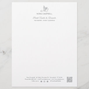 Aangepaste kleur Monogram QR-code Social Media Pic Briefhoofd