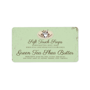 Aangepaste kleur mortel stamper handgemaakte zeep  etiket