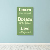 Aangepaste kleur Motivatie Quote canvas print (Insitu (Houten vloer))