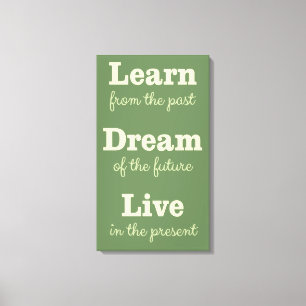 Aangepaste kleur Motivatie Quote canvas print