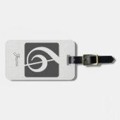 Aangepaste kleur muziek symbool - Treble Clef Bagagelabel (Voorkant horizontaal)