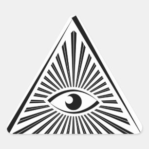 Aangepaste kleur Mystery Eye Spy Piramide NSA Eche Sticker