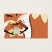 Aangepaste kleur naaien begrippen vos cadeau label visitekaartje (Achterkant)