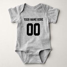Aangepaste kleur/naam Baby Sport Jersey Bodysuit