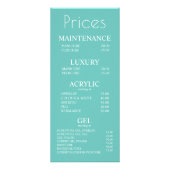 Aangepaste Kleur Nail Salon Manicure Pedicure Prij Reclamekaart (Voorkant)