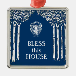 Aangepaste kleur Nieuwe Engel Dit Huis Metalen Ornament