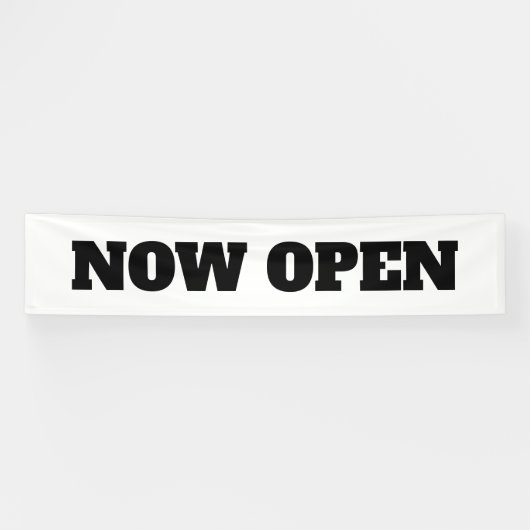 Aangepaste kleur Nu openen Nieuwe bedrijven - zwar Spandoek (Horizontaal)