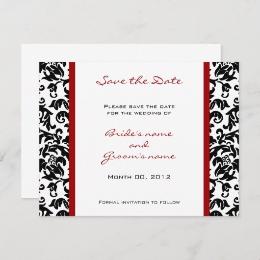 Aangepaste kleur Opslaan datumkaarten Save The Date (Voorkant / Achterkant)