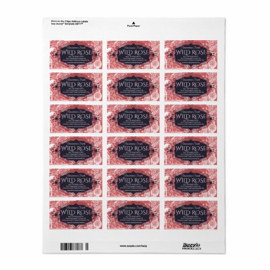 Aangepaste kleur  parfum geur lotions labels (Full Sheet)