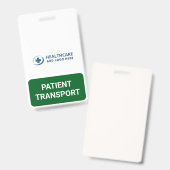 Aangepaste Kleur Patiënt Transport Begeleider Badge (Voor- en achterkant)
