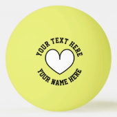 Aangepaste kleur pingpongballen met hart logo (Voorkant)