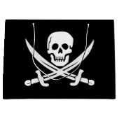 Aangepaste kleur Pirate/Skulls/Swords Black Gift B Groot Cadeauzakje (Voorkant)