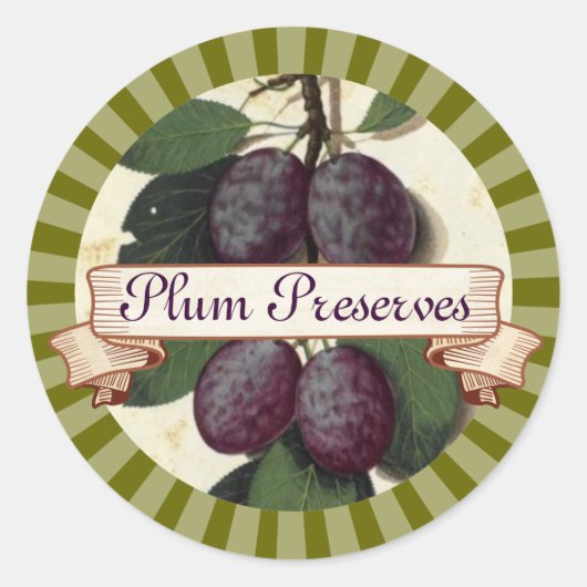 Aangepaste kleur Plum Fruit Tree inblikken label (Voorkant)