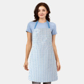 Aangepaste kleur polkadotpatroon schort (Gedragen)