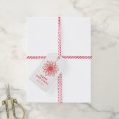 Aangepaste kleur Prettig kerstfeest minimalistisch Cadeaulabel (Met Touw)