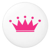 Aangepaste kleur prinses kroon ronde trekknoppen keramische knop (Voorkant)