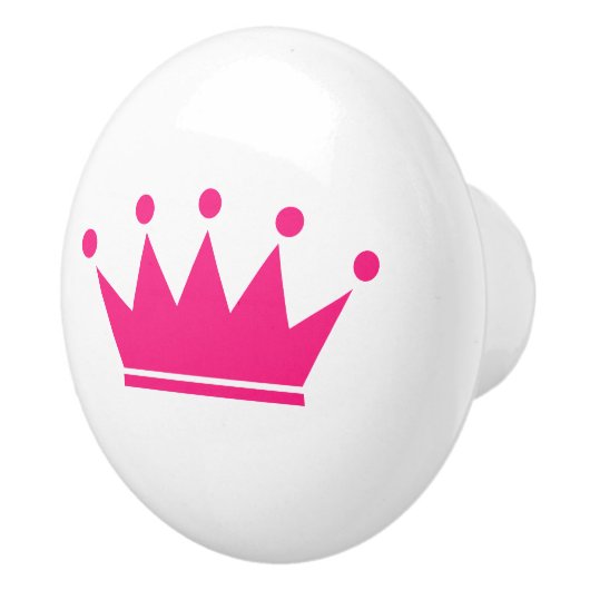 Aangepaste kleur prinses kroon ronde trekknoppen keramische knop (Rechts)