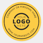 Aangepaste Kleur Promotie Zakelijk Logo Merk Ronde Sticker (Voorkant)
