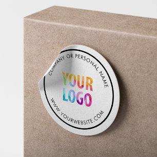 Aangepaste kleur promotionele bedrijfslogo merk ronde sticker