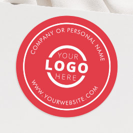 Aangepaste kleur promotionele bedrijfslogo merk ronde sticker