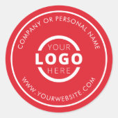 Aangepaste Kleur Promotionele Zakelijke Logo Merkn Ronde Sticker (Voorkant)