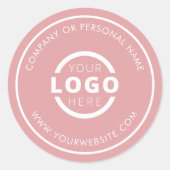 Aangepaste Kleur Promotionele Zakelijke Logo Merkn Ronde Sticker (Voorkant)