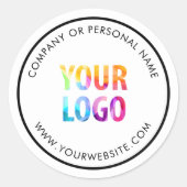 Aangepaste Kleur Promotionele Zakelijke Logo Merkn Ronde Sticker (Voorkant)