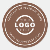 Aangepaste Kleur Promotionele Zakelijke Logo Merks Ronde Sticker (Voorkant)
