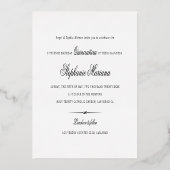 Aangepaste kleur Quinceañera South West Gold Folie Uitnodiging (Achterkant)
