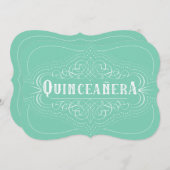 Aangepaste kleur Quinceañera Zuid-Westerne Mint Gr Kaart (Voorkant / Achterkant)