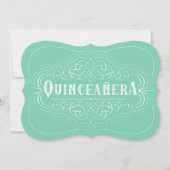 Aangepaste kleur Quinceañera Zuid-Westerne Mint Gr Kaart (Voorkant)
