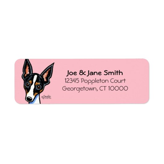 Aangepaste kleur Rat Terrier Etiket (Voorkant)