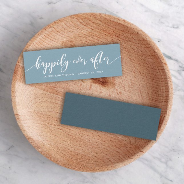 Aangepaste Kleur Relax Script Happily Ever After Mini Visitekaartjes (Creator heeft geüpload)