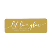 Aangepaste Kleur Relax Script Laat Liefde Gloeien  Etiket (Voorkant)