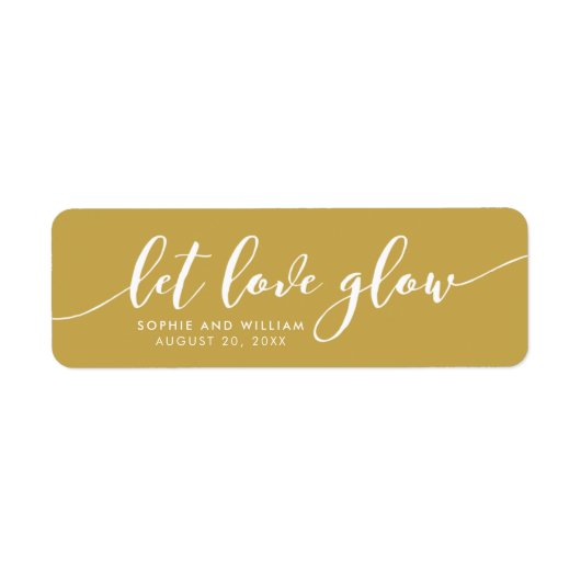 Aangepaste Kleur Relax Script Laat Liefde Gloeien Etiket (Voorkant)