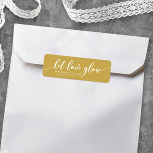 Aangepaste Kleur Relax Script Laat Liefde Gloeien Etiket