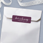 Aangepaste Kleur Relax Script Love is Brewing Trou Etiket
