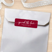 Aangepaste Kleur Relax Script Verspreid de Liefde  Etiket