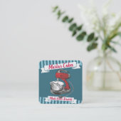 Aangepaste kleur retro stand mixer bakkerij bakken vierkante visitekaartje (Staand voorkant)