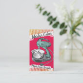 Aangepaste kleur retro stand mixer bakkerij bakken visitekaartje (Staand voorkant)
