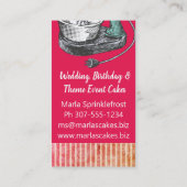 Aangepaste kleur retro stand mixer bakkerij bakken visitekaartje (Achterkant)