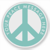 Aangepaste kleur ronde vredensymbool vinylstickers sticker (Voorkant)