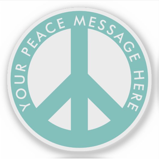 Aangepaste kleur ronde vredensymbool vinylstickers sticker (Voorkant)