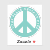 Aangepaste kleur ronde vredensymbool vinylstickers sticker (Vel)