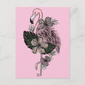 Aangepaste kleur Roze Flamingo Briefkaart (Voorkant)