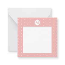 Aangepaste kleur Roze polka stip Initiaal