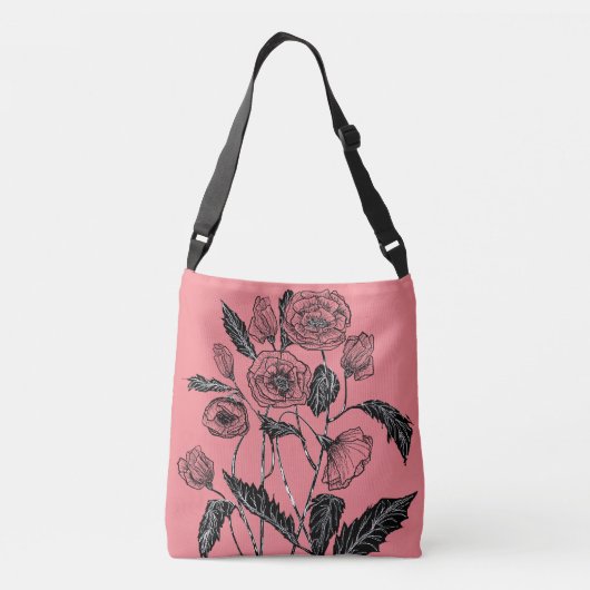 Aangepaste kleur roze snijdsel of Canvas tas met p (Achterkant)